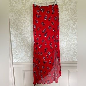 Red, white and blue Floral Maxi Skirt - Express Sz S